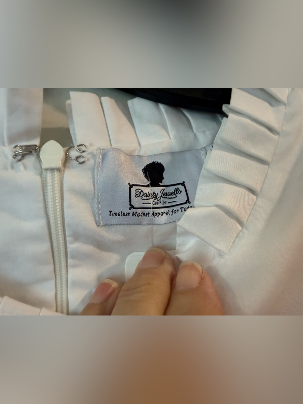 Dainty Jewells White Pleated Dress - Picture 2 of 2